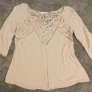 Cream lace top
